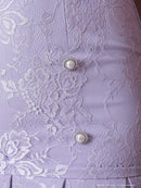 an/AOC-3396/ワンピース/ミニドレス/総レース/プリーツ/パールボタン