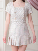 an/AOC-3410/セットアップ/ミニドレス/ツイード