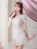 an/AOC-3410/セットアップ/ミニドレス/ツイード