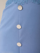 an/AOC-3426/ワンピース/ミニドレス/ワンカラー/レース/袖あり/プリーツ