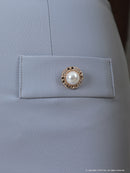 an/AOC-3427/ワンピース/ミニドレス/レース/フリル/パールボタン/切替ワンピース/桜咲乃愛さん着用