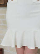 an/AOC-3427/ワンピース/ミニドレス/レース/フリル/パールボタン/切替ワンピース/桜咲乃愛さん着用