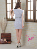 an/AOC-3433/ワンピース/ミニドレス/タイトワンピース/韓国風/ツイード