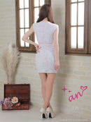 an/AOC-3433/ワンピース/ミニドレス/タイトワンピース/韓国風/ツイード