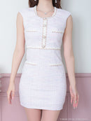 an/AOC-3433/ワンピース/ミニドレス/タイトワンピース/韓国風/ツイード