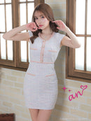 an/AOC-3433/ワンピース/ミニドレス/タイトワンピース/韓国風/ツイード