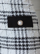 an/AOC-3435/ワンピース/ミニドレス/タイトワンピース/韓国風/ツイード/パールボタン