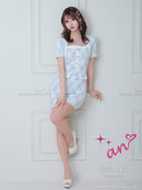 an/AOC-3436/ワンピース/ミニドレス/チェク柄/ツイード/韓国風/袖あり/ストレッチ/桜咲乃愛さん/如月れいさん着用