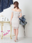 an/AOC-3440/ワンピース/タイトワンピース/キャバドレス/オフショルダー/総レース/フロントジップ