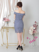 an/AOC-3440/ワンピース/タイトワンピース/キャバドレス/オフショルダー/総レース/フロントジップ