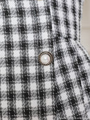 an/AOC-3443/ワンピース/ミニドレス/タイトワンピース/ツイード/パールボタン