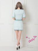 an/AOC-3450/セットアップ/ギンガムチェック/タイトワンピース/袖あり/桜咲乃愛さん着用