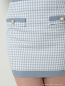 an/AOC-3450/セットアップ/ギンガムチェック/タイトワンピース/袖あり/桜咲乃愛さん着用