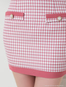 an/AOC-3450/セットアップ/ギンガムチェック/タイトワンピース/袖あり/桜咲乃愛さん着用