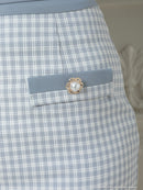 an/AOC-3450/セットアップ/ギンガムチェック/タイトワンピース/袖あり/桜咲乃愛さん着用