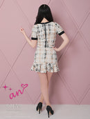 an/AOC-3452/セットアップ/ミニドレス/ツイード/フリル