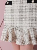 an/AOC-3452/セットアップ/ミニドレス/ツイード/フリル