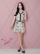 an/AOC-3452/セットアップ/ミニドレス/ツイード/フリル