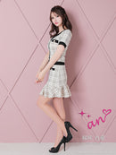 an/AOC-3452/セットアップ/ミニドレス/ツイード/フリル