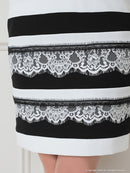 an|AOC-3453/ワンピース/ミニドレス/レース/襟付き