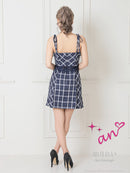 an/AOC-3454/ワンピース/チェック柄/プリーツスカート/キャバドレス/一条響さん着用/如月れい着用