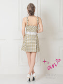 an/AOC-3454/ワンピース/チェック柄/プリーツスカート/キャバドレス/一条響さん着用/如月れい着用