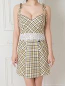 an/AOC-3454/ワンピース/チェック柄/プリーツスカート/キャバドレス/一条響さん着用/如月れい着用