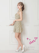 an/AOC-3454/ワンピース/チェック柄/プリーツスカート/キャバドレス/一条響さん着用/如月れい着用