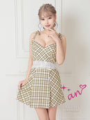 an/AOC-3454/ワンピース/チェック柄/プリーツスカート/キャバドレス/一条響さん着用/如月れい着用