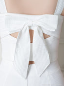 an/AOC-3468/ミニドレス/キャバドレス/セットアップ/ワンカラー/フロントジップ/バックリボン