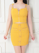 an/AOC-3468/ミニドレス/キャバドレス/セットアップ/ワンカラー/フロントジップ/バックリボン