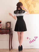 an/AOC-3480/ワンピース/袖あり/襟付き/キャバドレス/プリーツ/フロントジップ