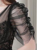 an/AOC-3486/ワンピース/千鳥格子柄/タイトワンピース/袖あり