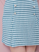 an/AOC-3486/ワンピース/千鳥格子柄/タイトワンピース/袖あり