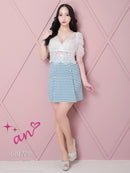 an/AOC-3486/ワンピース/千鳥格子柄/タイトワンピース/袖あり