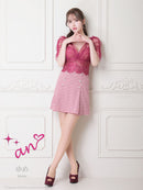 an/AOC-3486/ワンピース/千鳥格子柄/タイトワンピース/袖あり