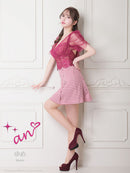 an/AOC-3486/ワンピース/千鳥格子柄/タイトワンピース/袖あり