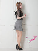 an/AOC-3486/ワンピース/千鳥格子柄/タイトワンピース/袖あり