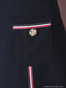 an/AOC-3497/ミニドレス/キャバドレス/セットアップ/フロントジップ/マリンカラー/トリコロール/スクエアネック/フレアスカート