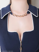 an/AOC-3501/ワンピース/襟付き/フロントジップ/タイトワンピ/キャバドレス/袖あり/半袖