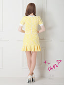 an/AOC-3503/セットアップ/ミニドレス/タイト/ツイード/スーパーストレッチ/袖あり/韓国風