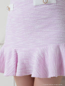 an/AOC-3503/セットアップ/ミニドレス/タイト/ツイード/スーパーストレッチ/袖あり/韓国風