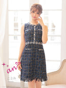 an/AOC-3515/ワンピース/タイトワンピース/ツイード/Aライン/私服ドレス
