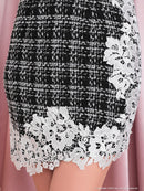 an/AOC-3518/ワンピース/ミニドレス/レース/タイトワンピース/チェック柄/ツイード