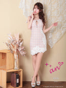 an/AOC-3518/ワンピース/ミニドレス/レース/タイトワンピース/チェック柄/ツイード