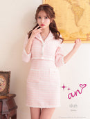 an/AOC-3529/ワンピース/ミニドレス/タイトワンピ/ツイード/キャバドレス/アンサンブル