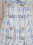 an/AOC-3536/ワンピース/襟付き/キャバドレス/チェック柄/フリルワンピース