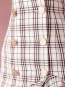 an/AOC-3536/ワンピース/襟付き/キャバドレス/チェック柄/フリルワンピース