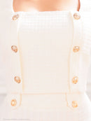 an/AOC-3551/セットアップ/袖あり/キャバドレス/ツイード/プリーツスカート/星野ティナさん/ゆりお着用