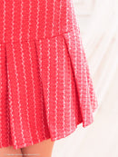 an/AOC-3551/セットアップ/袖あり/キャバドレス/ツイード/プリーツスカート/星野ティナさん/ゆりお着用